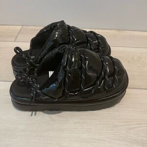 UGG Women HI SHINE SPACESLIDER TECH BLACK SLIDE  SLIPPER SHOES NWOT - size 7